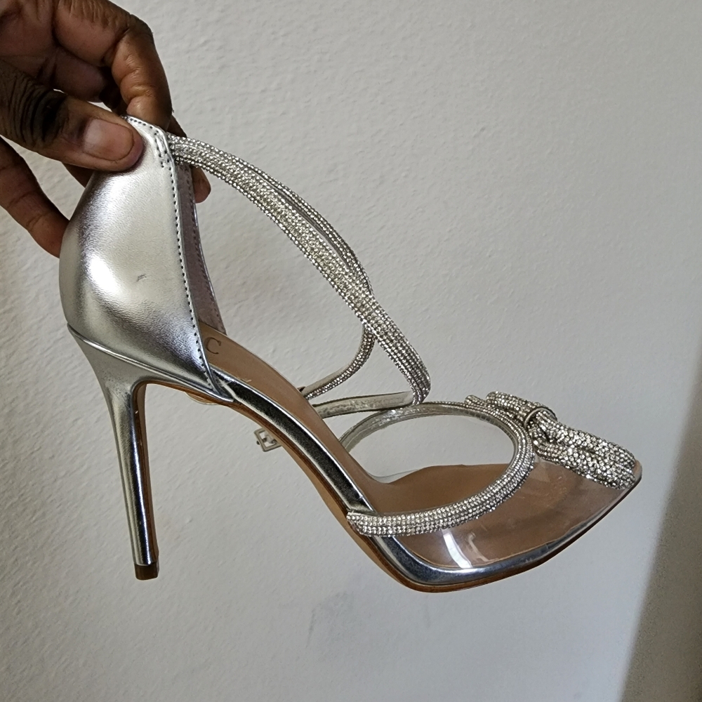 I.N.C silver heels never been worn